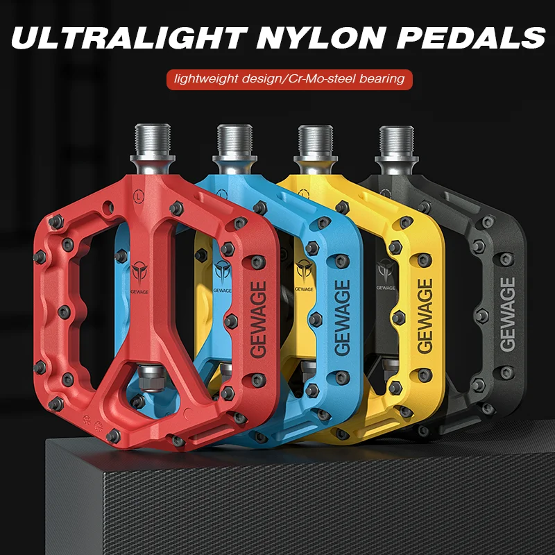 

GEWAGE сверхлегкие нейлоновые уплотнительные Подшипники педали для велосипеда велосипедные дорожные Bmx Mtb Плоские Педали Аксессуары для велосипеда на платформе