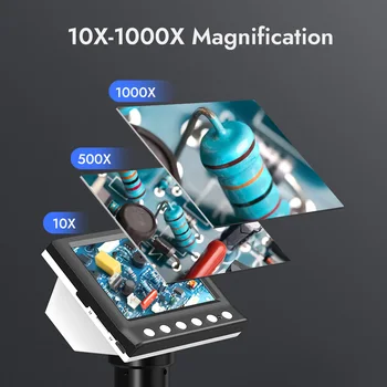 Microscope Numérique LCD 1000X 4.3" 1080P - Idéal Pour Soudure & Réparation De Précision (livraison UK)