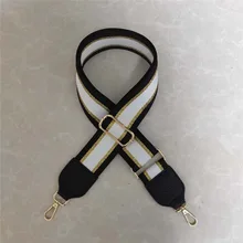 

125cm Women Stripe Bag Straps Cotton Handbag Wide Belt Shoulder Crossbody Bag Strap Replacement Adjustable Bag Accessories