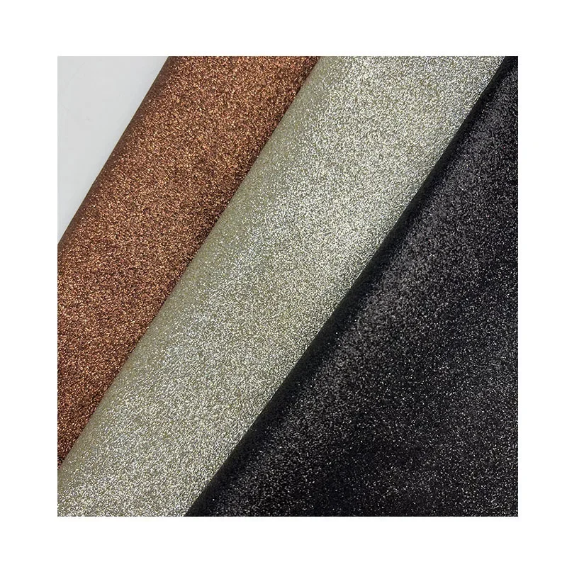 Environmentally Friendly PU Leather Glitter Fabric Non-Shedding Toy Jewelry Stage Shoe Material Easy to Use in Children's Crafts