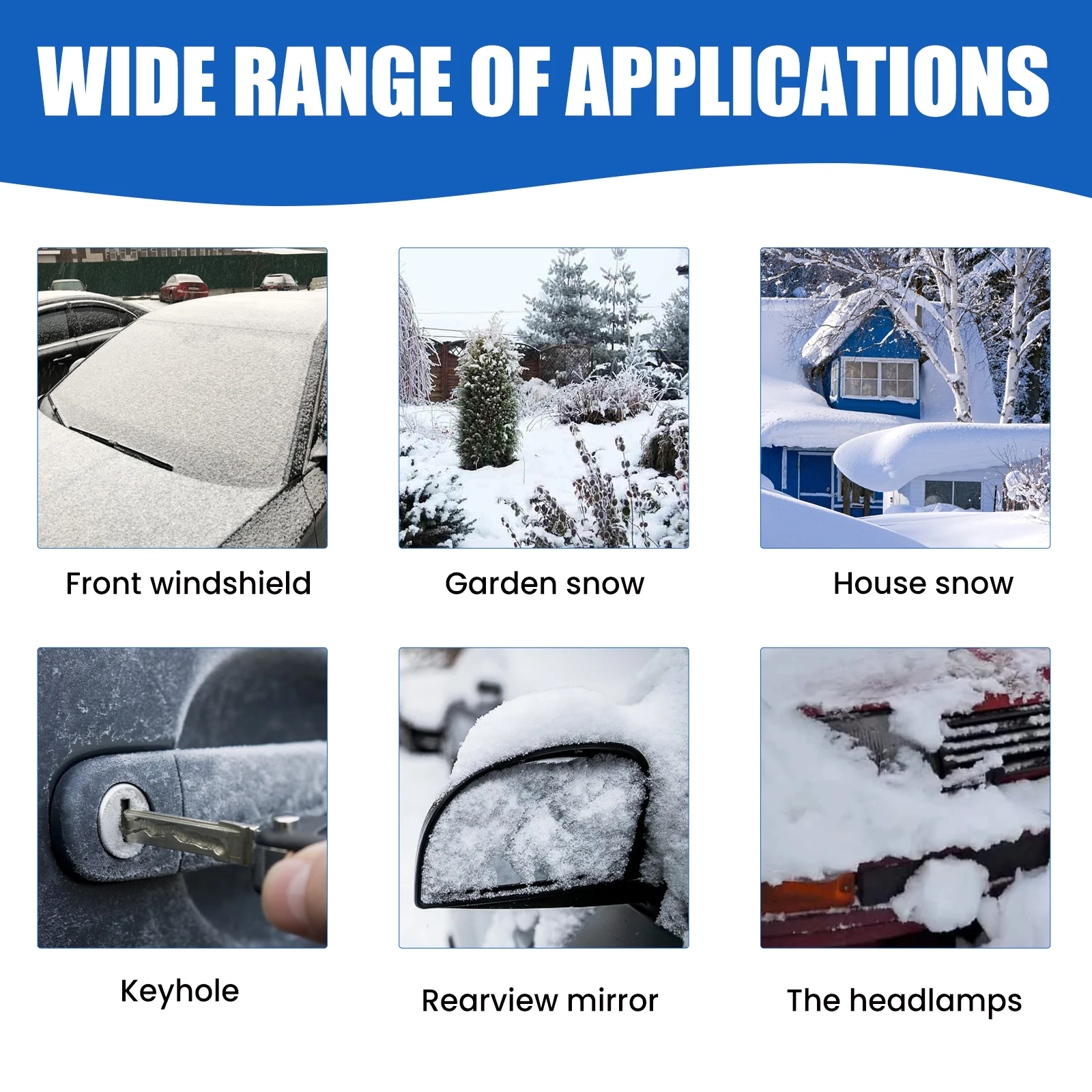 Windshield Ice Melt Spray Winter Coating Protection Defrosting Ice Snow Anti-coverage Auto Deicer Spray For Car Windows Mirrors