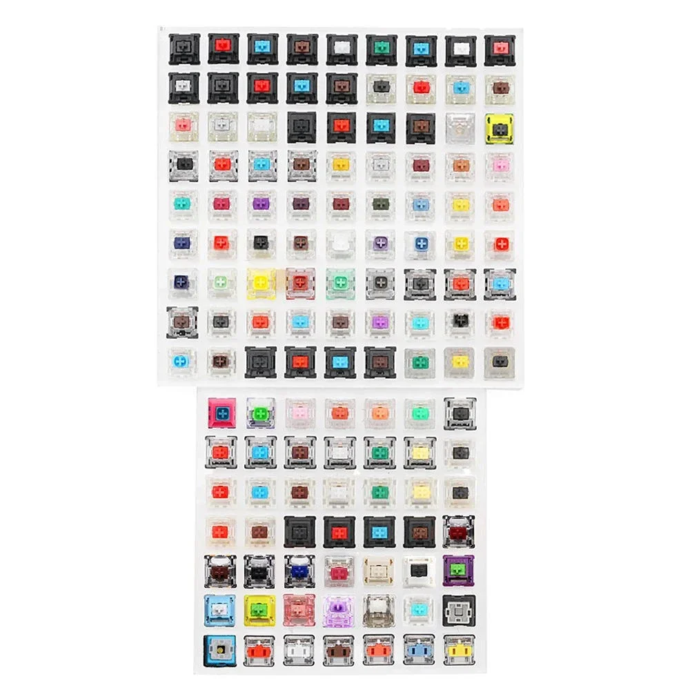 Interruptor Tester com Base Acrílica Keycaps em Branco Teclado Mecânico Cereja Kaish Gateron Outemu Gelo Ttc Ordem Ysa 130 Interruptor