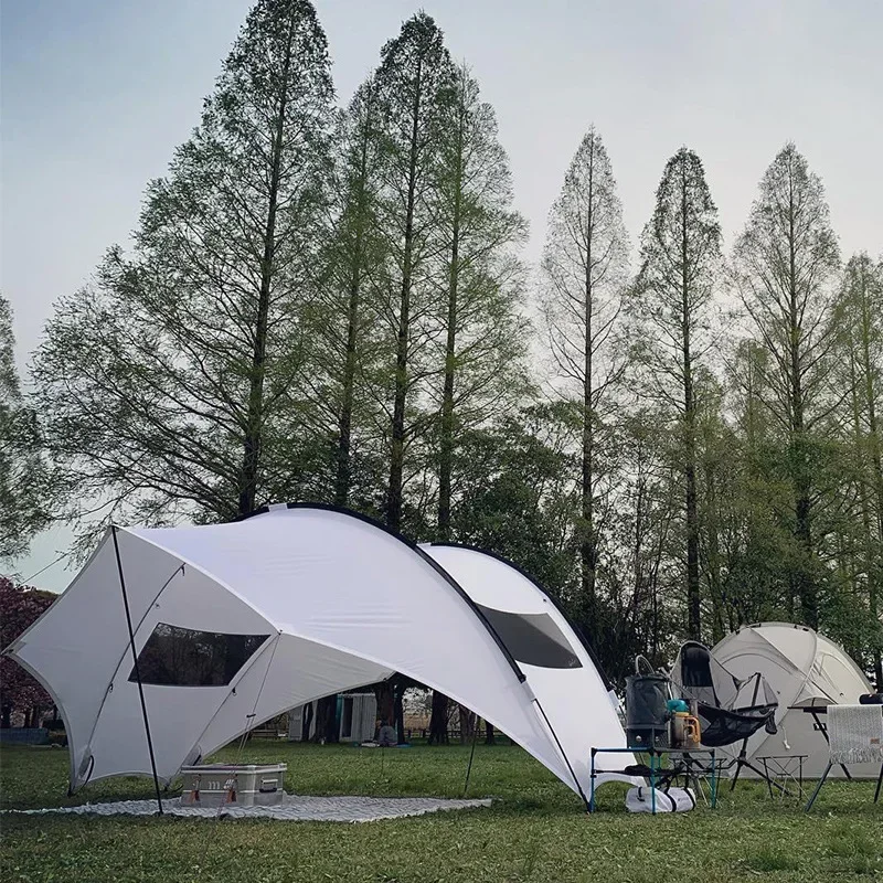 Camping Outdoor Pantai Cangkang Fold Keras Anti UV Tabir Surya Kanopi Atap Penutup Pelindung Atas Peralatan Memancing Piknik
