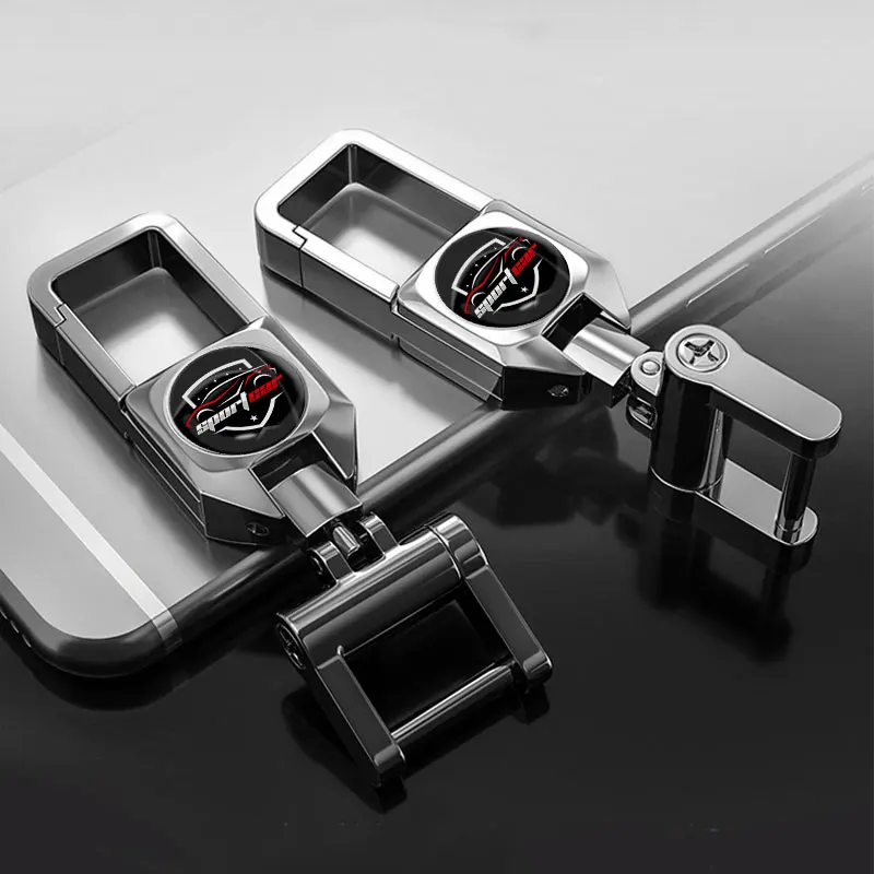 

Metal Car Keychain Anti-lost Number Plate Pendant Key Ring Car Styling Badge Decorative Key Chain Accessories For Sport Car