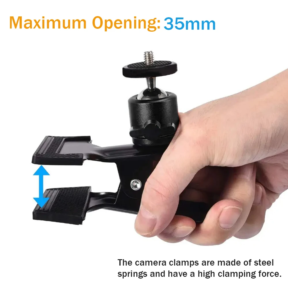 1 Pair Cross Stitch Clip Clamp Non-slip Table Edge Embroidery Clip Adjustable Clip-On Desk Stand 360 Rotation Camera Holder