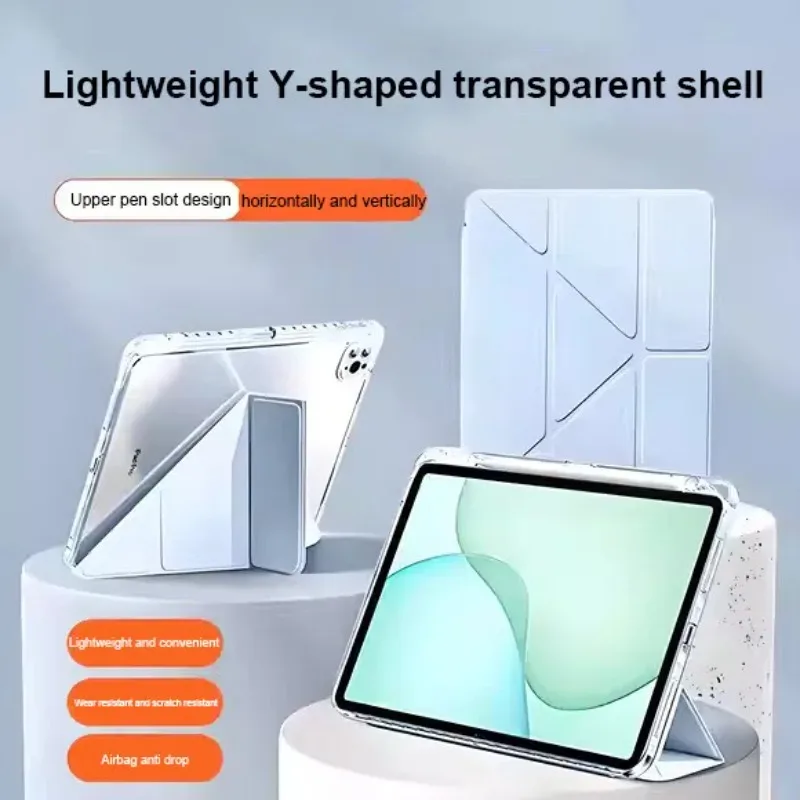 Sleek Acrylic Y-Folding Flip Case with Pen Slot