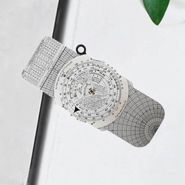 Navigation Slide Rule Small Size Instrument Distance with Unit Conversion Solid