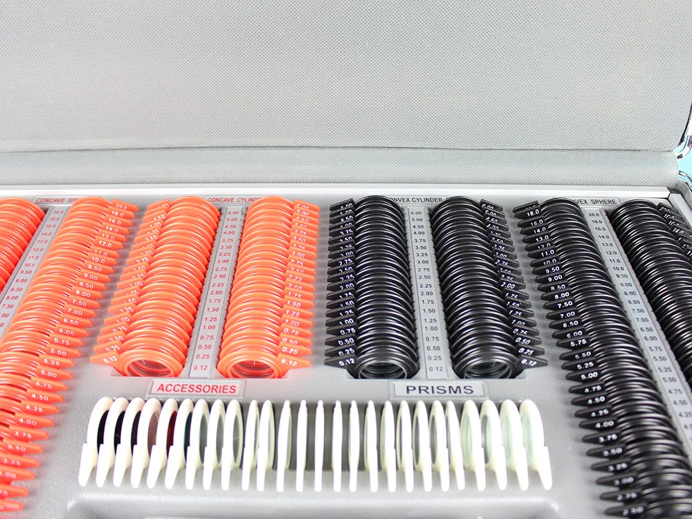 266 Trial lens set Optical trial lens case Plastic rim Aluminum case Free trial frame included