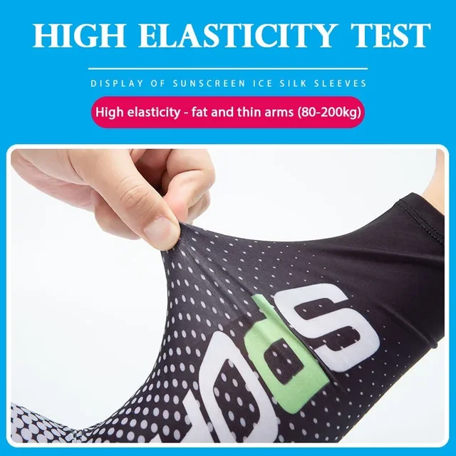 New Ice Silk Sleeve Sunscreen Cuff UV Sun Protection Arm Sleeves  Anti-Slip Men Women Long Gloves Outdoor Cool Sport Cycling 3
