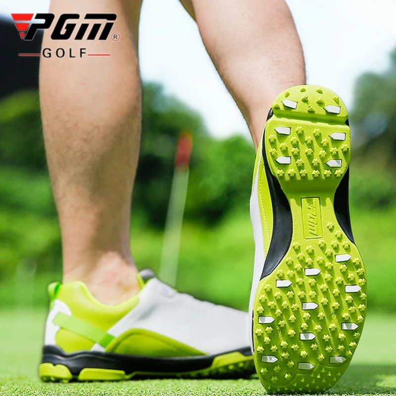 PGM New Men Golf Shoes Golf Waterproof Anti-slip Shoes Male Lightweight Breathable Sports Sneakers Outdoor Knob Buckle Footwear 3
