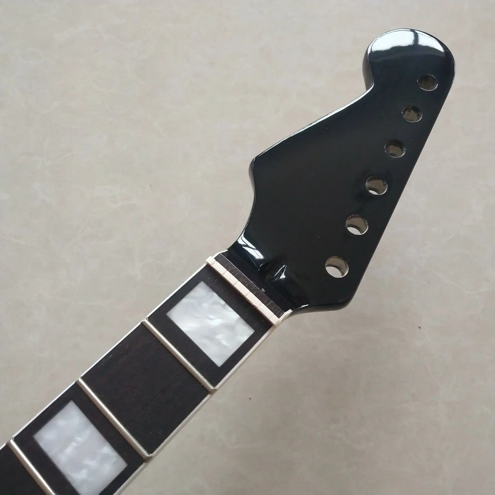 

22 Frets Black Reverse head Electric Guitar Neck Maple Rosewood Fretboard Inlay