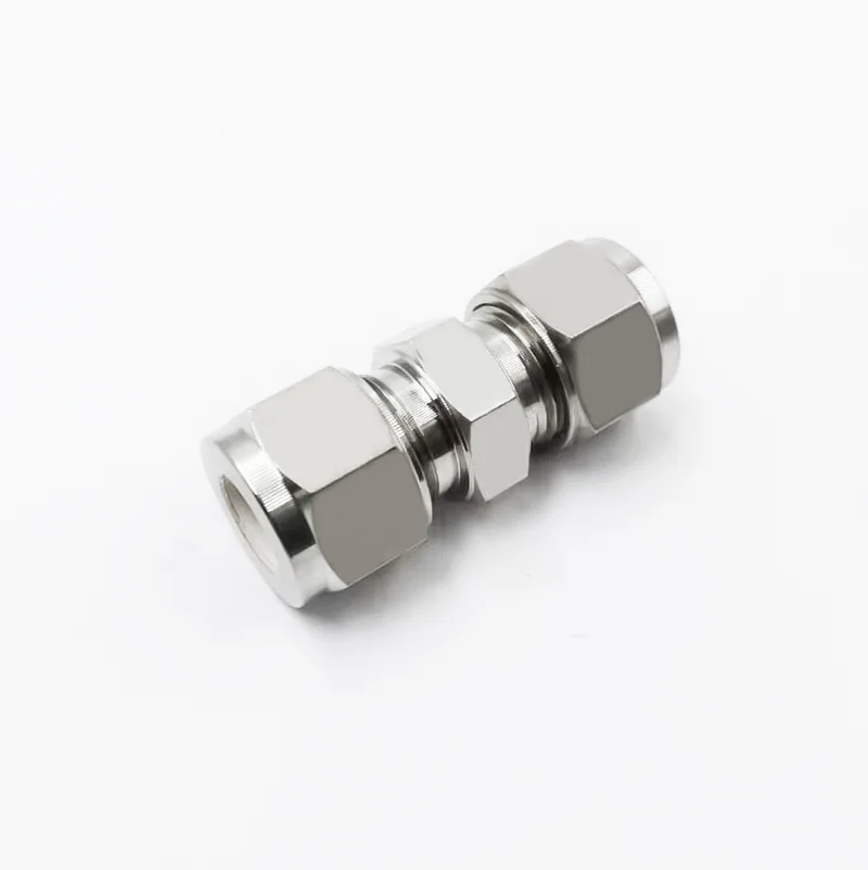 SS-8M0-6, Stainless Steel Tube Fitting, Union, 8mm Tube OD, Can Combination with Swagelok.