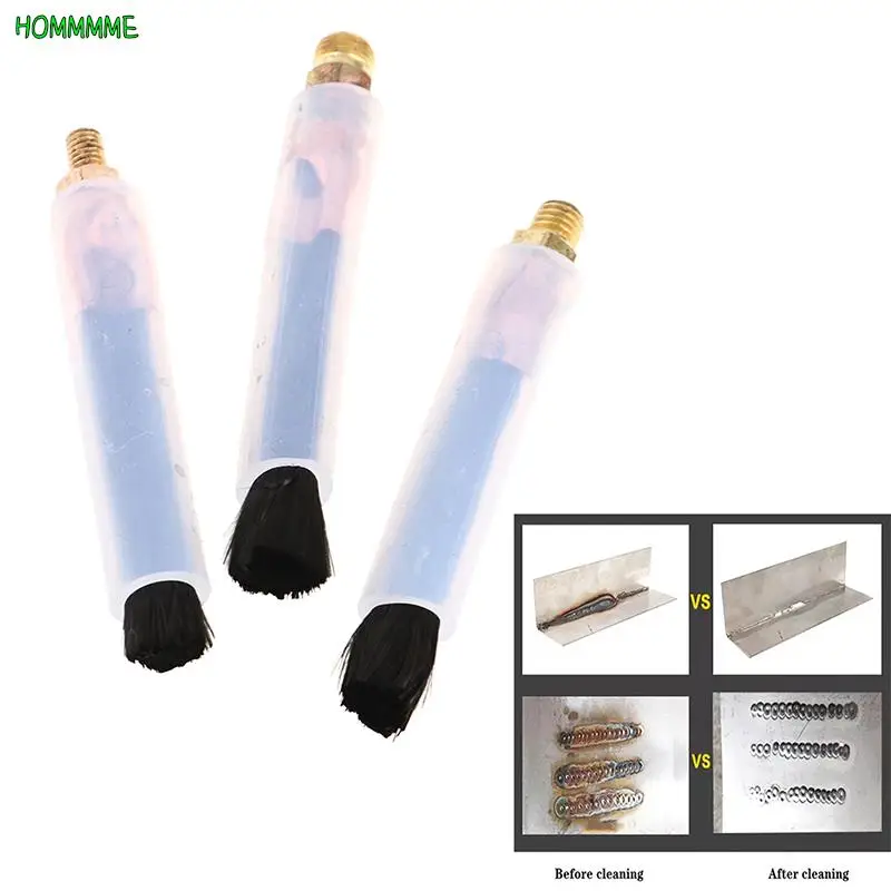 1PC M6/M8/M10 Copper Head Weld Brushes For Weld Seam Bead Joint Cleaning Polishing Machine Welding Seam Cleaner Brush Industry