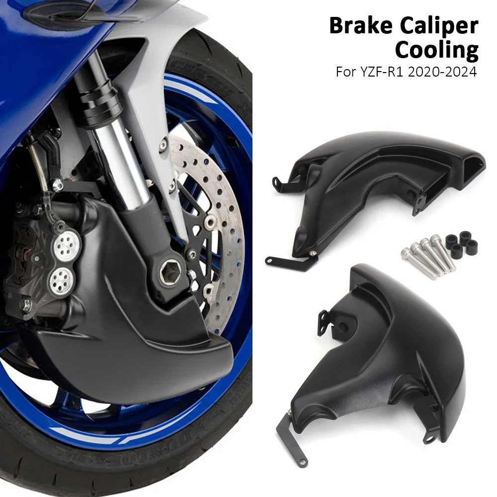 

New Brake Disk Cooler Air Duct Side Cover ABS Black Motorcycle For YAMAHA YZF R1 Yzf r1 YZF-R1 2020 2021 2022 2023 2024