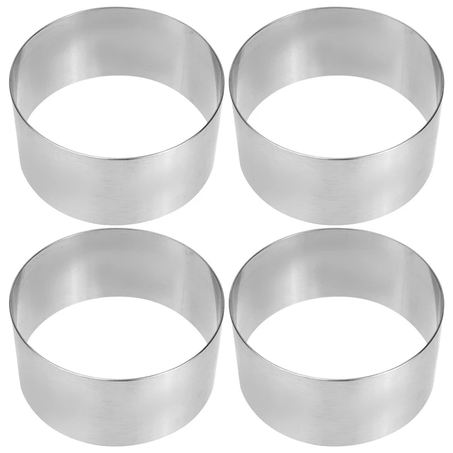 4 Pcs Round Mousse Circle Easy Clean Ring Molds Baking Fruities Cake Mould  Beginner Stainless Steel Frost Form Kit Fruitella - AliExpress