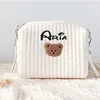 Baby Carriage Hanging Bag Personalized Name Multifunctional Outdoor Baby Bear Mommy Bag Customized Baby Stroller Storage Bags 3