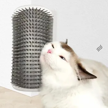 Massage Pet Cat Brush Corner Scrape Hair Removal Beauty Clean Corner Brush Removable Scratcher Comb for Kitten Cat 1