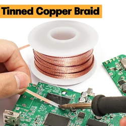 High - Purity Copper Desoldering Braid for Efficient PCB Repair - Multiple Widths and Lengths Available