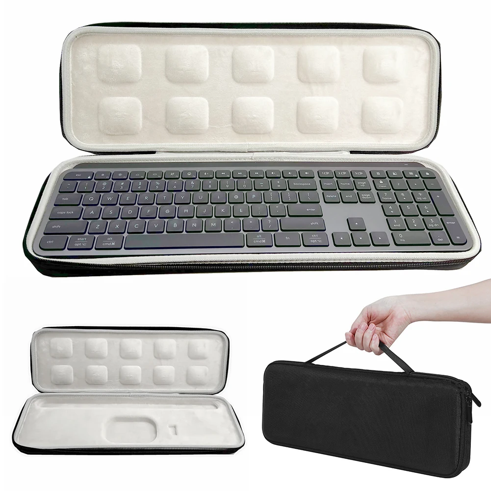 Compact Shockproof EVA Hard Shell Carrying Case for Wireless Keyboard Storage