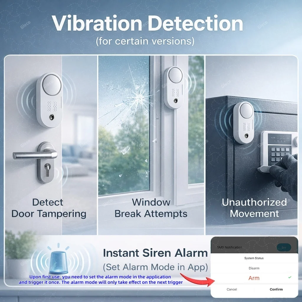 Zigbee 사이렌 알람 옵션 진동 감지 사운드 스트로브 라이트 Tuya Smart Life 및 Zigbee2MQTT를 위한 스마트 홈 보안 경고