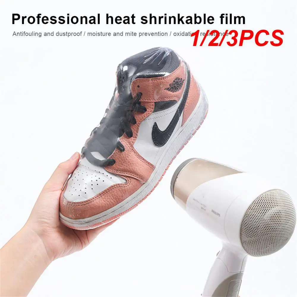

1/2/3PCS Transparent PVC Plastic Bag Heat Shrink Wrap Film Flat Bag Heat Shrinkable for Grocery Shoes Cosmetics Gift Pack