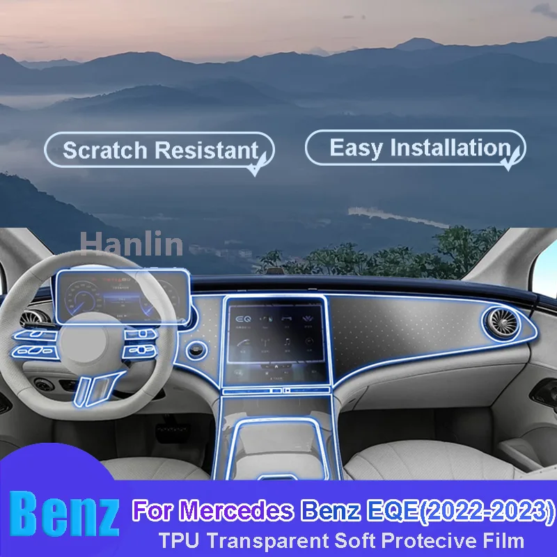 

For Mercedes Benz EQE(2022-2023) Car GPS Navigation LCD Screen TPU Protective Film Protector Decoration Stickers
