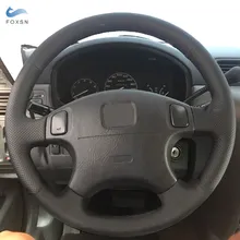  For Acura CL 1998-2003 For Honda CRV CR-V Accord 6 Odyssey Prelude Civic 1996-2002 Steering Wheel Hand-stitched Leather Cover 