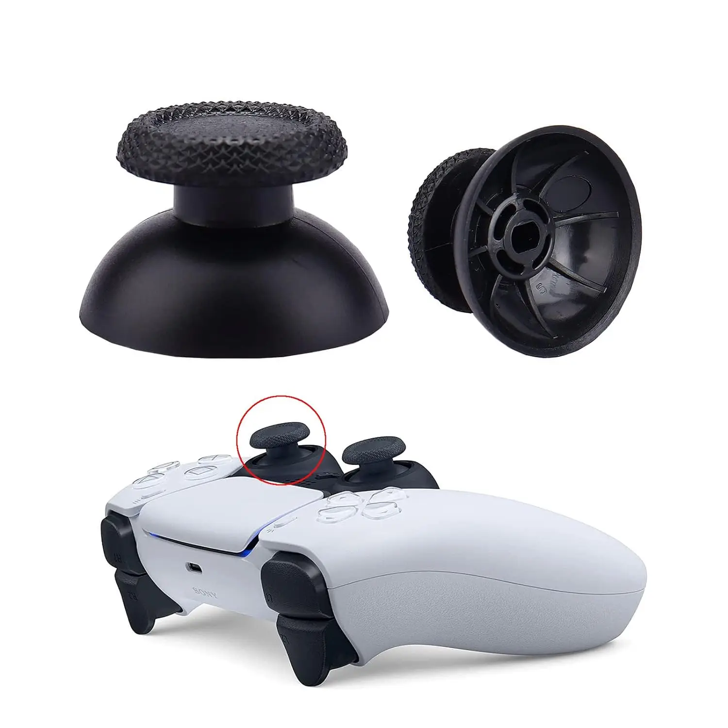 Sxhlseller Stick Analogico 3D - 2 Pezzi Di Ricambio Per Controller, Joystick Di Sostituzione (Compatibile ABS)
