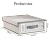 Sheet Set Storage Box Organizer Thickened Fabric Folding Window Zipper Blanket Organizer Wardrobe Bed Clothes Storage with Lid 6