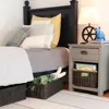 Under The Bed/Basic Wicker Storage Basket, Medium, 20 in L x 14.5 in W x 6 in H, Antique Walnut Brown 4