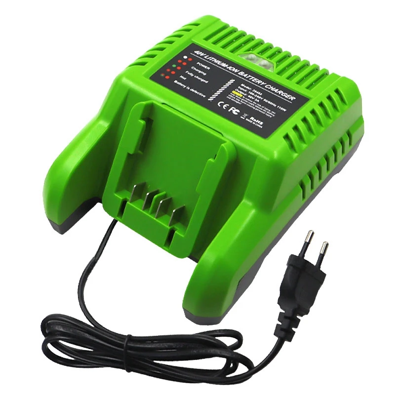

G-MAX 40V Lithium Battery Charger 29482 For Greenworks 40V Li-Ion Battery 29472 ST40B410 BA40L210 STBA40B210