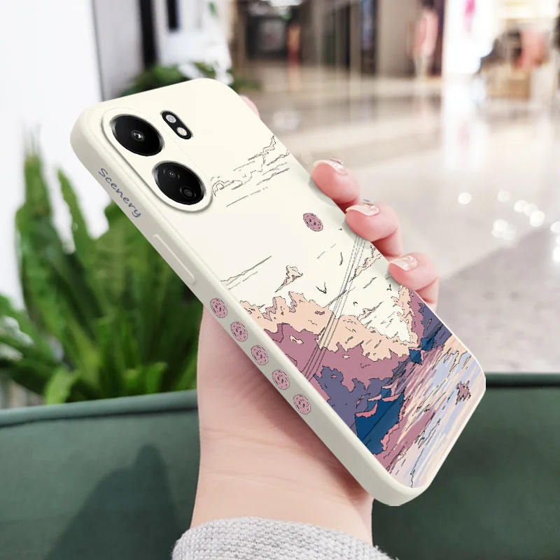 Anime Scenery Silicone Soft Phone Case