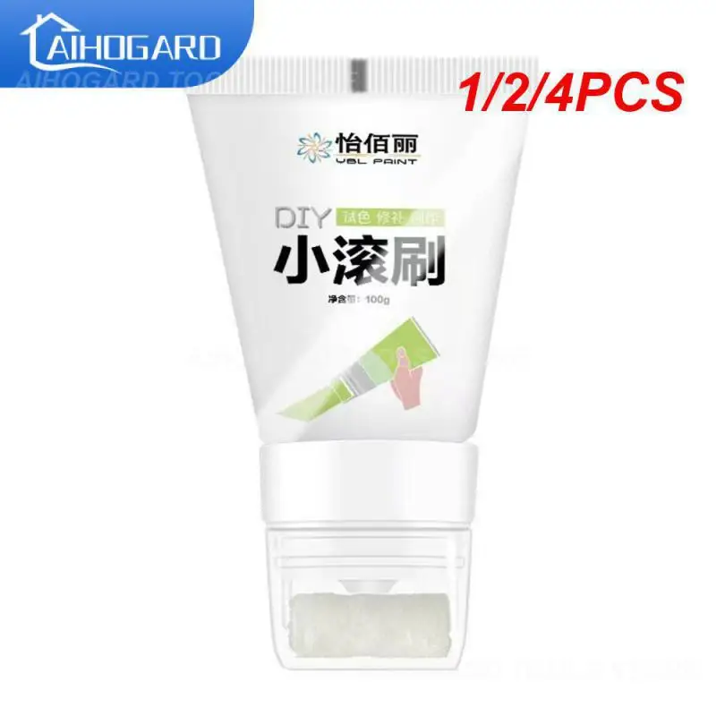 

1/2/4PCS Small Rolling Brush Wall Latex Paint Wall Mending Agent Wall Repair Cream With Scraper Paint Valid Mouldproof