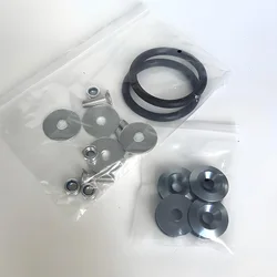 Colorful Universal Quick Release Fastener Kit for Bumpers and Trunks in Racing and Drifting (Grey)