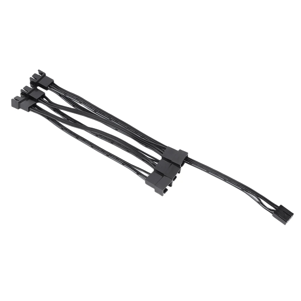 Portable Fan PWM Splitter 5/6 Ways Connector Cable Adapter Female To Male Pwm Fan Cable PVC Insulation Material for Computer CPU