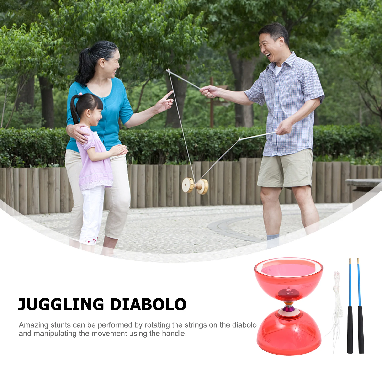 Crystal Bearing Diabolo Chinese Yo for Kids Juggling Trick Toy Outdoor Toys Flying Yo-yo Beginner