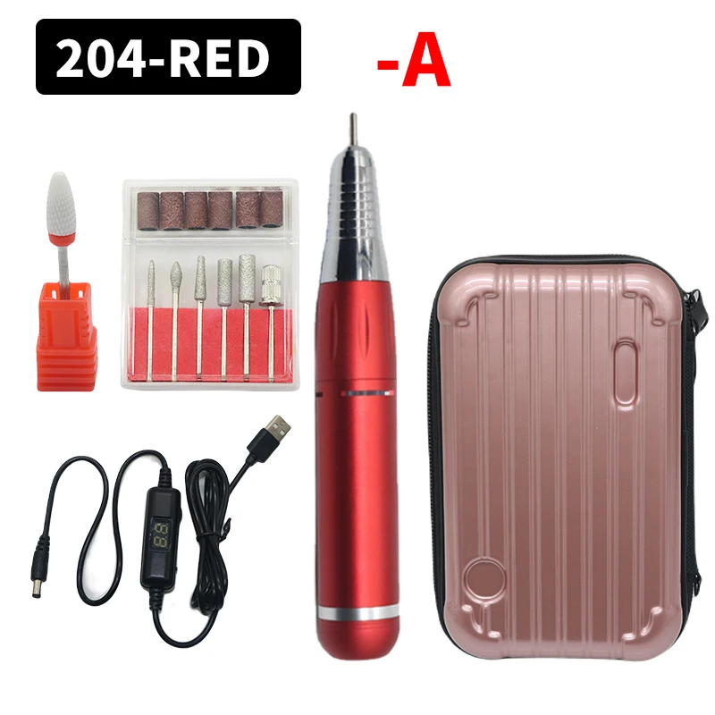 DDQ Nail Drill Machine with Ceramic Bit Set - 30000/35000RPM