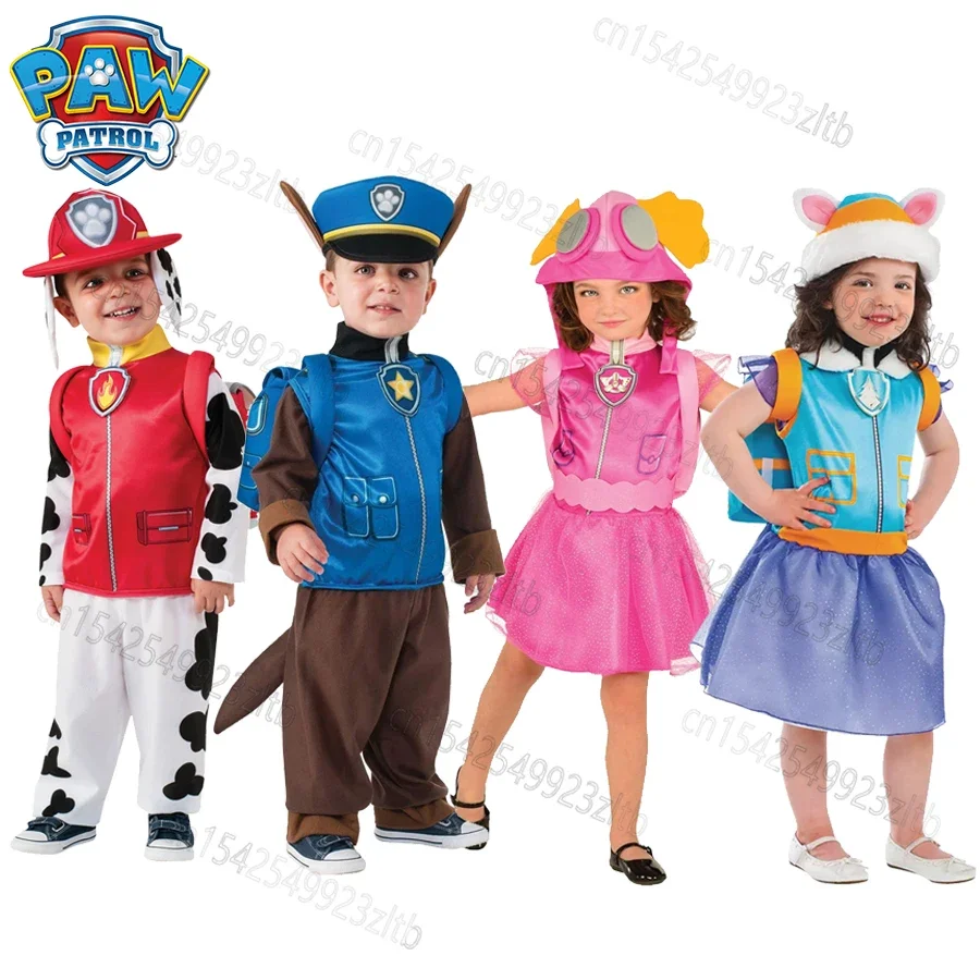 Paw Patrol Costume Cosplay Cartoon Skye Everest Chase Marshall Puppy Girl Boy Carnival Party Abbigliamento Bambini Costumi Fantasia Outfit