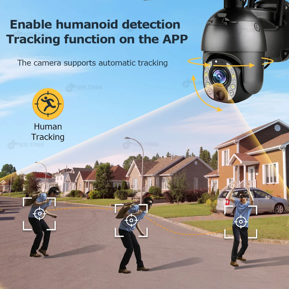 4G Solar Powered Outdoor Surveillance Camera 4K 50X Zoom Home Monitoring Wifi Security Protection Humanoid Tracking PTZ CCTV Cam 4