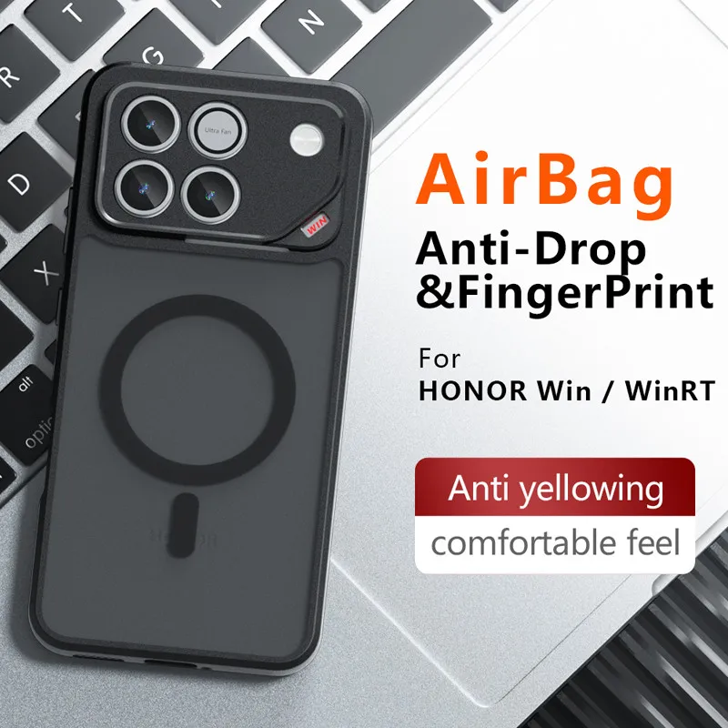 Enhanced Magnetic Case with Anti-Drop Airbags and Matte Skin-Feel Finish