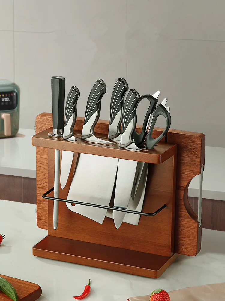 Stainless Steel Universal Knife Block Holder with Slots, Space