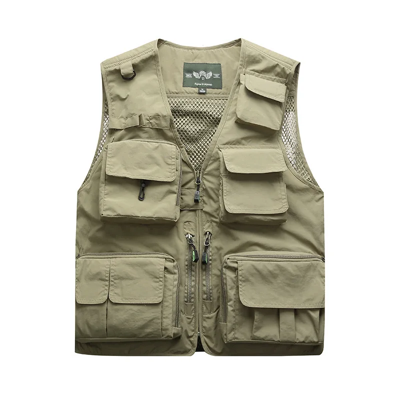Plus Größe S-7XL Sommer Im Freien Taktische Weste Männer Casual Multi-taschen Mesh Atmungsaktive Weste Wandern Angeln Werkzeug Arbeit Weste_voghion.com
