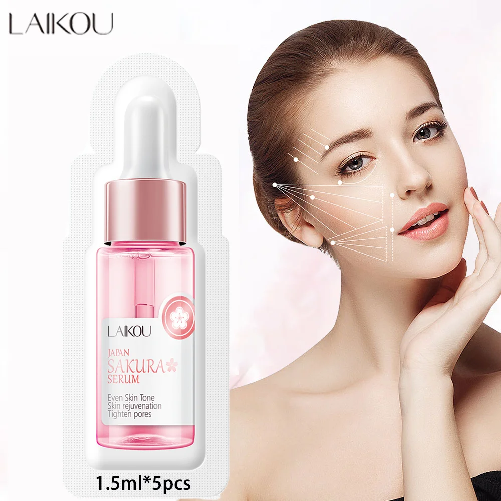 LAIKOU Sakura Face Cherry Blossom Serum Moisturizing Essence Nourishing Improving Dryness Facial Skin Care Products 2