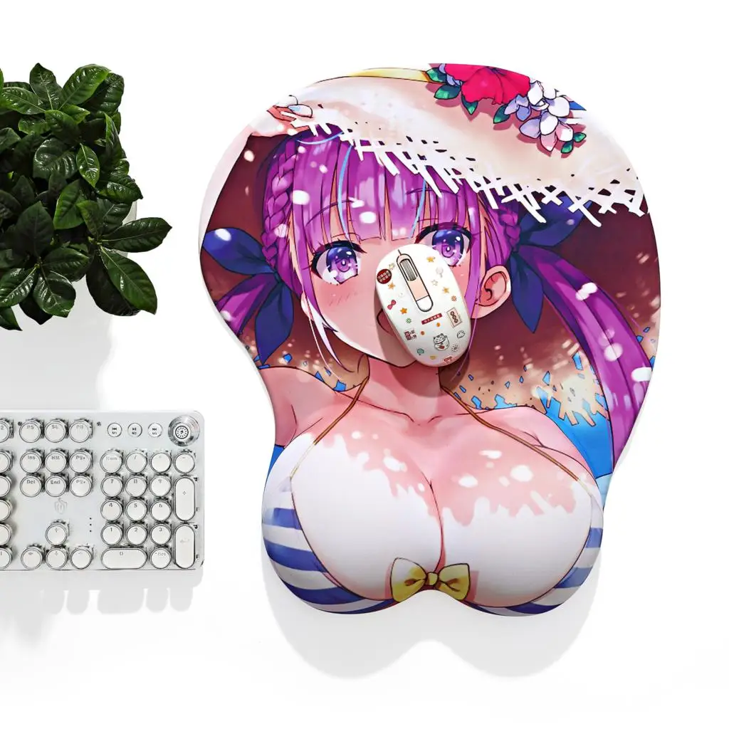Индивидуальный 3D коврик для мыши с подставкой запястья силиконовый сексуальная