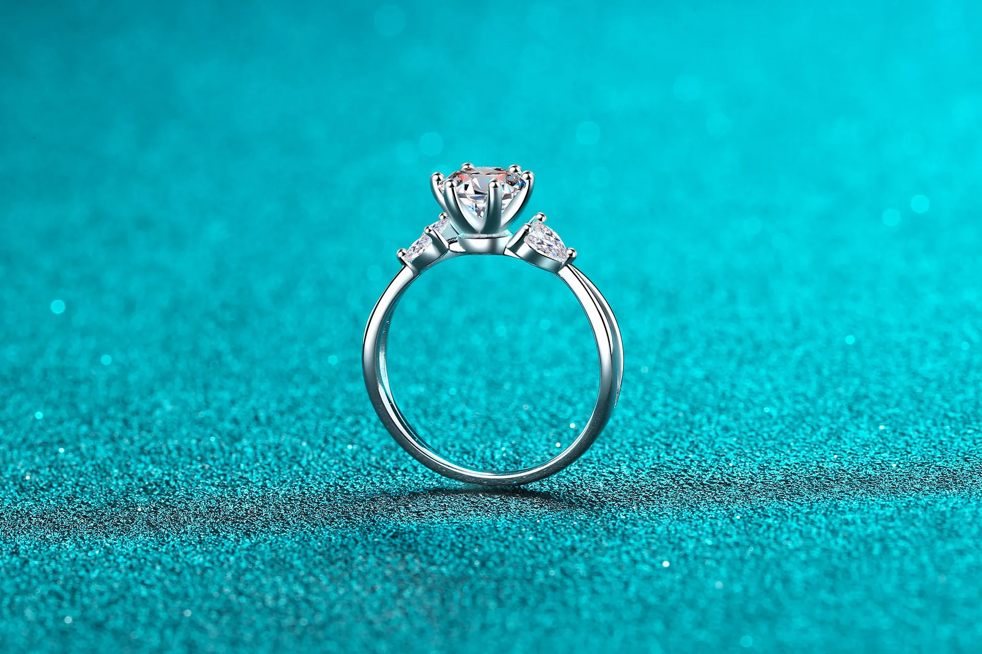 خواتم ماسية للنساء ، مويسانيتي قيراط ، سوليتير لام...