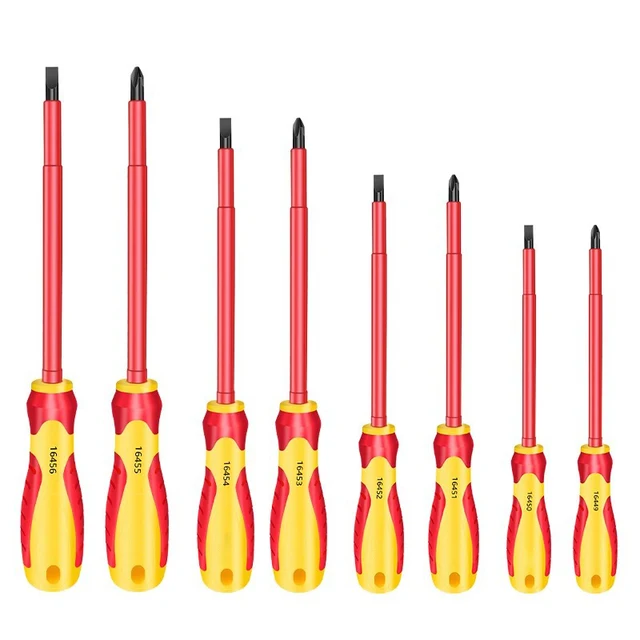 Strumenti di manutenzione professionali per elettricisti Cacciavite isolato Cacciaviti a croce a taglio Utensili manuali per cacciavite piatto Phillips 1