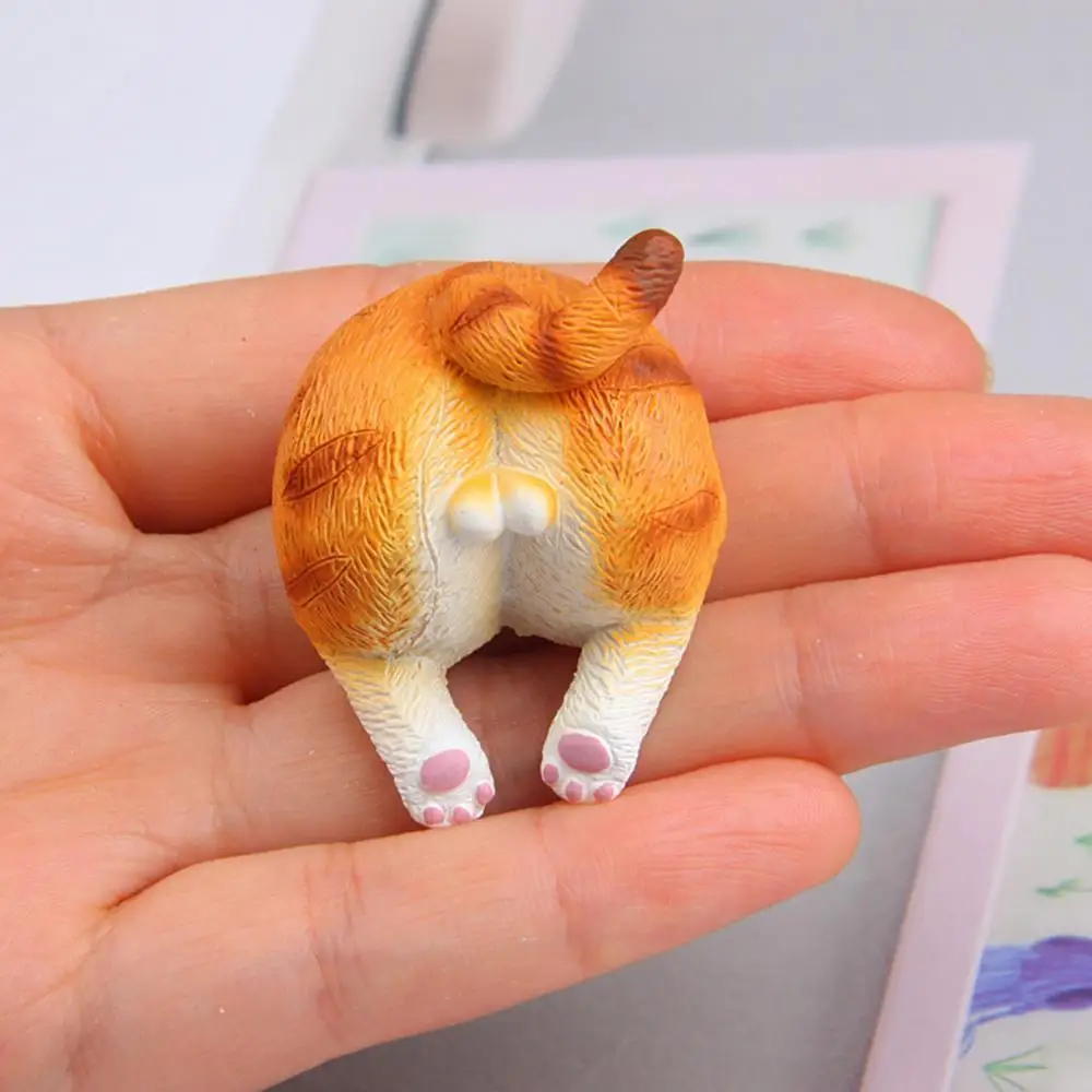 Cat Butt Magnetic Fridge Sticker Resin Office Home Fun Refrigerator Decor Gift