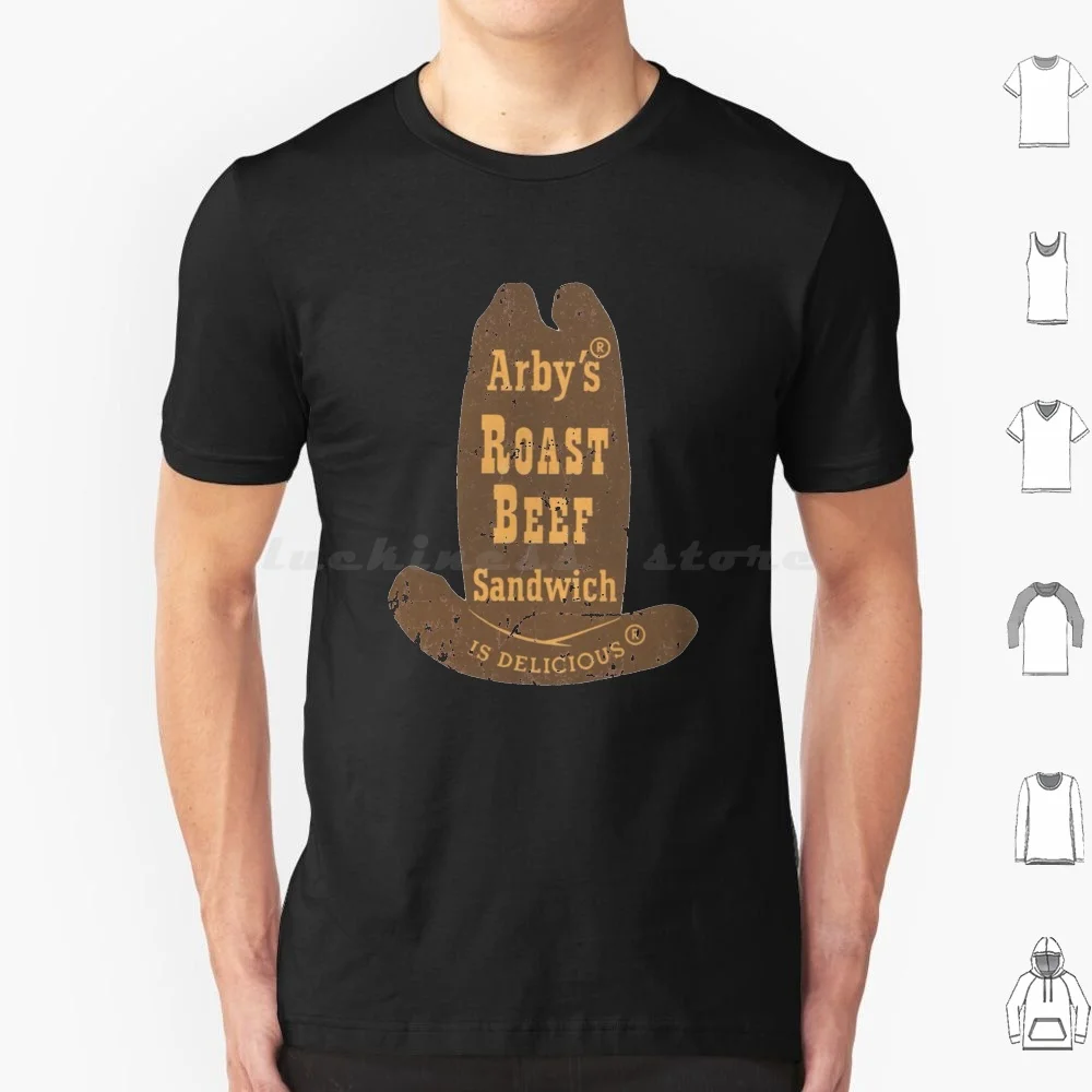 Arby'S Roast Beef Shirt T Shirt 6Xl Cotton Cool Tee Beef Cowboy Hat Fast Food Hamburger Arrosto Di Manzo Arbys Loghi Classici Ricci