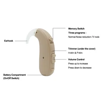Super Power Digital BTE Hearing Aid Like Siemens FUN P FUN SP Hearing Aid 3 Programs H P Trimmer Quality 1