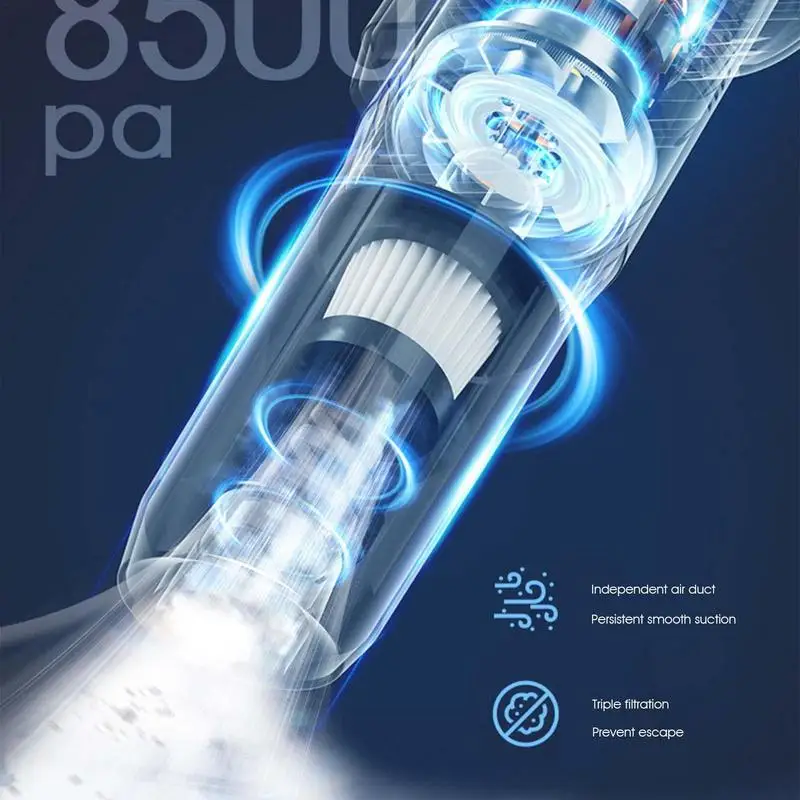 8500Pa Low Noise Powerful wireless car vacuum cleaner, car gadgets, Auto Handheld vacuum cleaner, Car accessories novelties